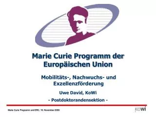 marie curie programm der europ ischen union