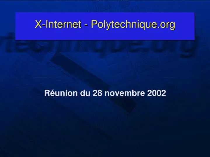 r union du 28 novembre 2002