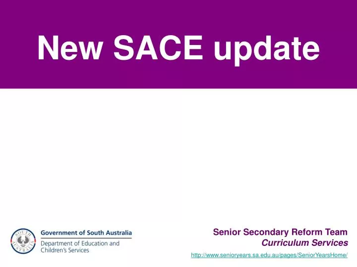 new sace update