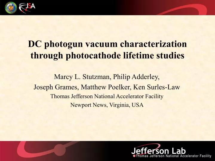 dc photogun vacuum characterization through photocathode lifetime studies