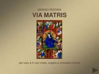 MARINO PESSINA VIA MATRIS