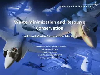 Waste Minimization and Resource Conservation
