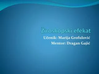 Žiroskopski efekat