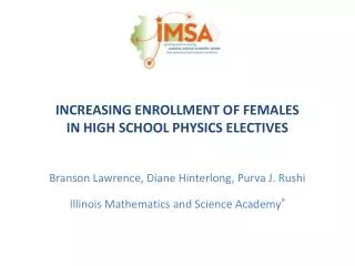 increasing enrollment of FEMALES in high school Physics electives