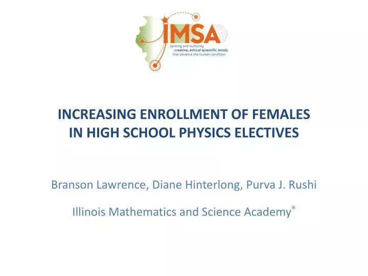 increasing enrollment of females in high school physics electives
