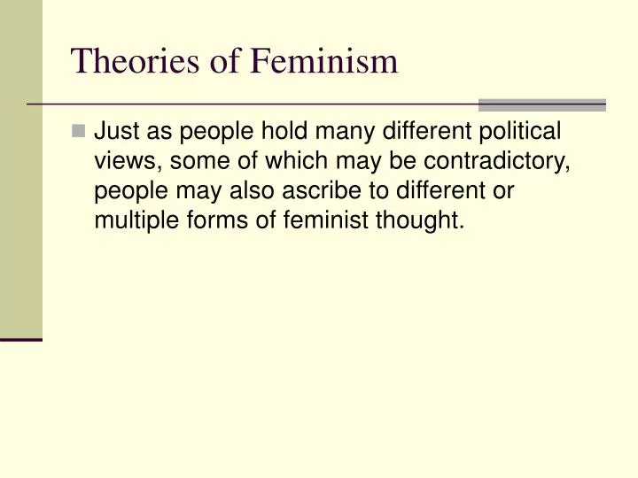 theories of feminism