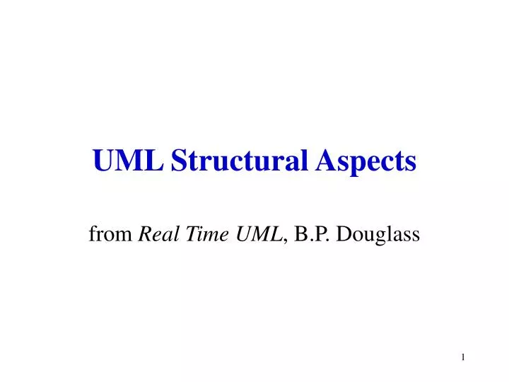 uml structural aspects