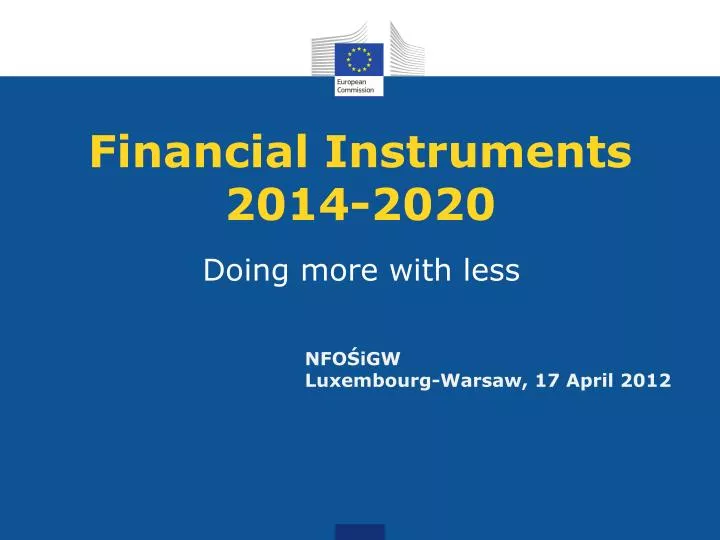 financial instruments 2014 2020