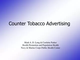 Counter Tobacco Advertising