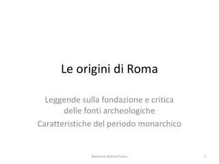 le origini di roma