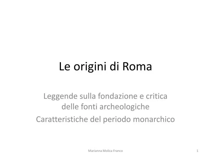 le origini di roma