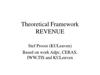 Theoretical Framework REVENUE