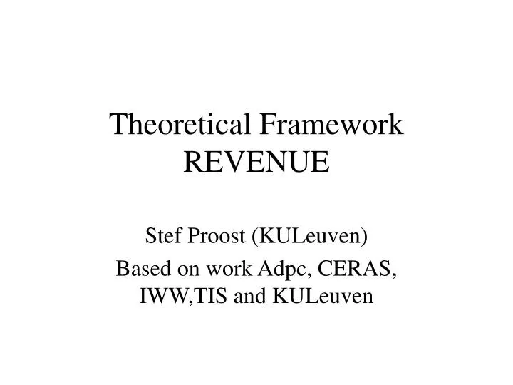 theoretical framework revenue