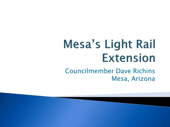 mesa s light rail extension