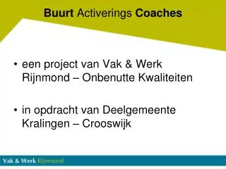 Buurt Activerings Coaches