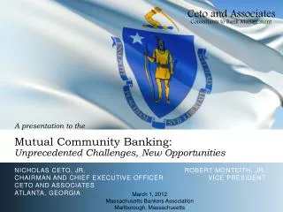 Mutual Community Banking: Unprecedented Challenges, New Opportunities