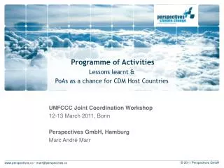 programme of activities lessons learnt poas as a chance for cdm host countries