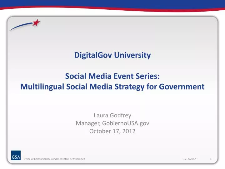 digitalgov university social media event series multilingual social media strategy for government