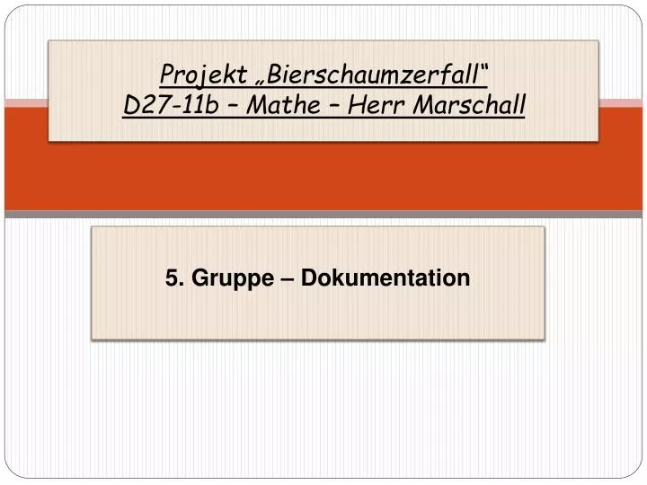 projekt bierschaumzerfall d27 11b mathe herr marschall