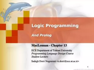 Logic Programming And Prolog
