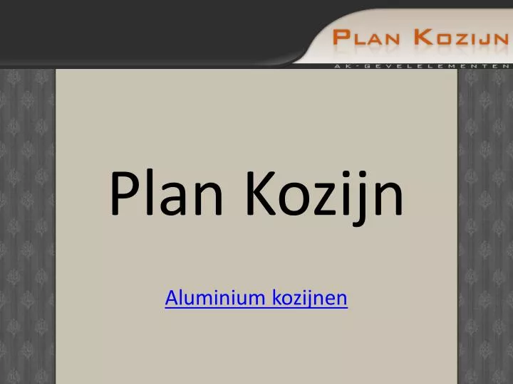 plan kozijn