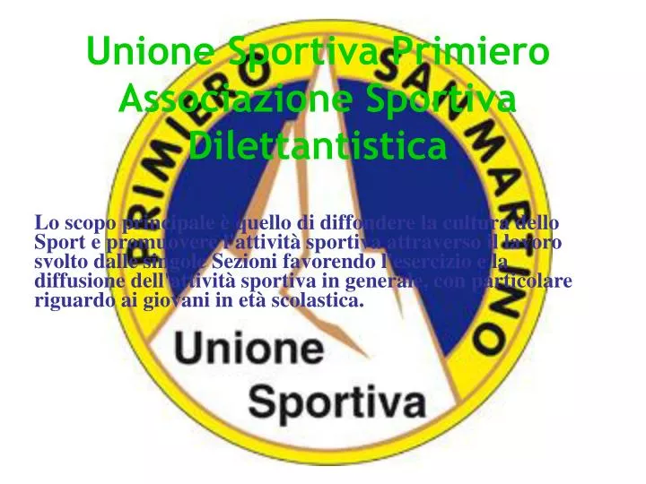 unione sportiva primiero associazione sportiva dilettantistica