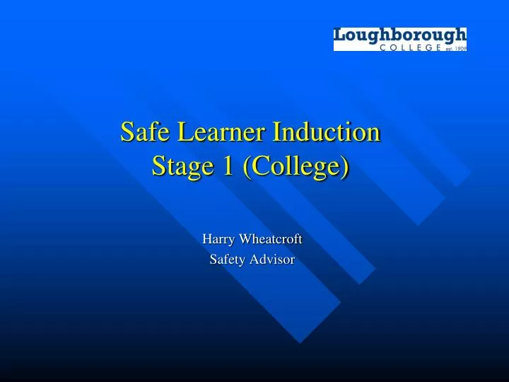 safe learner induction stage 1 college