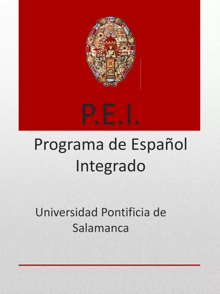 p e i programa de espa ol integrado