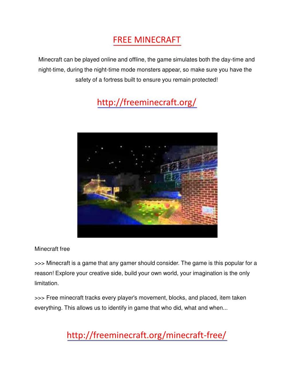 PPT - free minecraft PowerPoint Presentation, free download - ID:147070