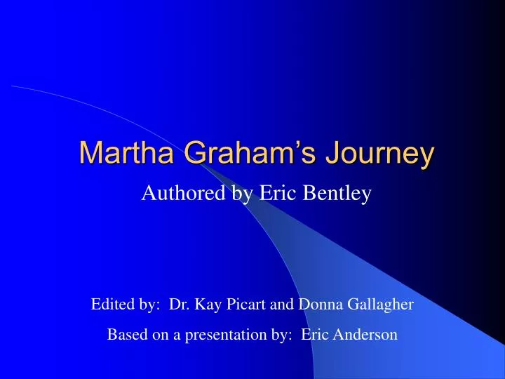 martha graham s journey