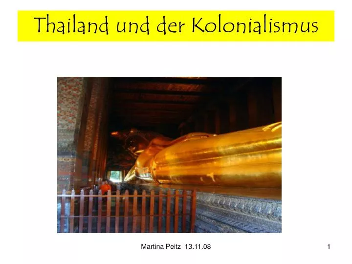 thailand und der kolonialismus