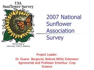 2007 National Sunflower Association Survey
