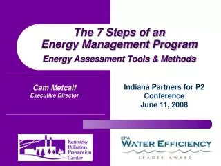 The 7 Steps of an Energy Management Program Energy Assessment Tools &amp; Methods