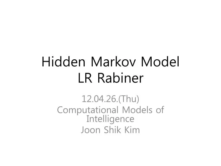 hidden markov model lr rabiner