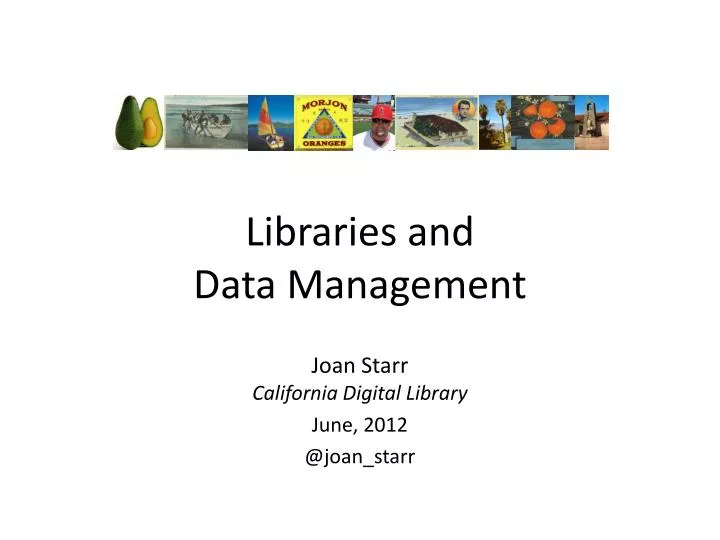 libraries and data management