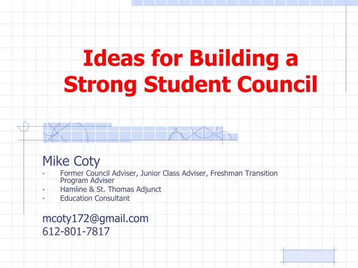 ideas for building a strong student council