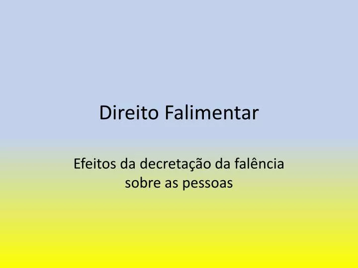 direito falimentar