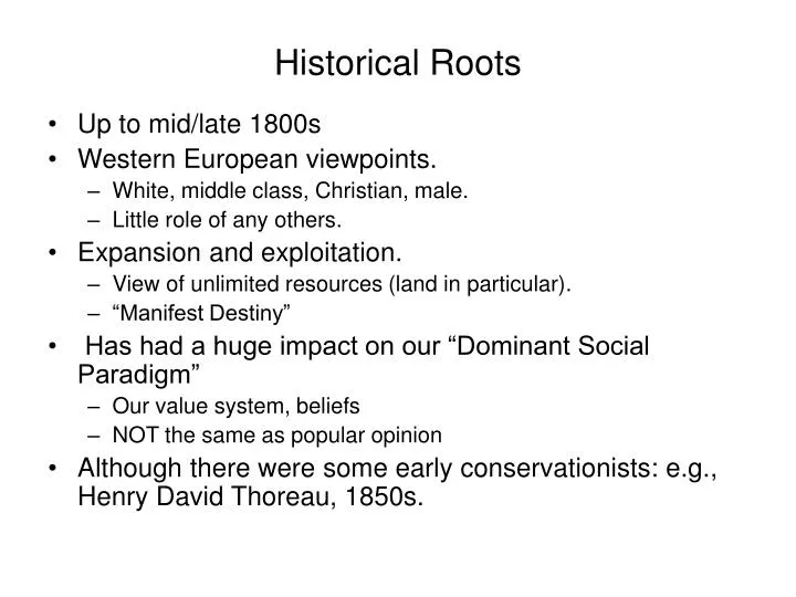 historical roots