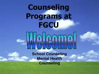 Counseling Programs at FGCU