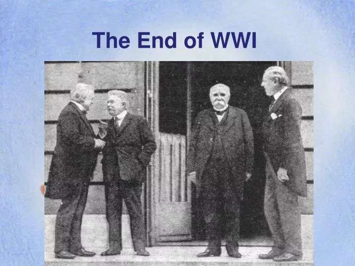 the end of wwi