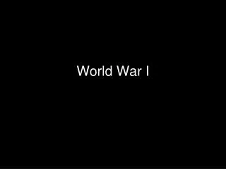 World War I