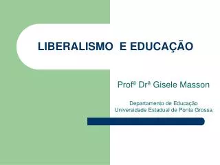 liberalismo e educa o