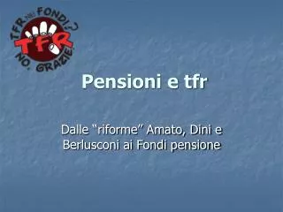 pensioni e tfr