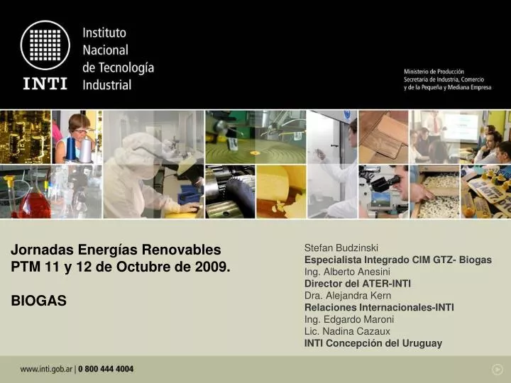 jornadas energ as renovables ptm 11 y 12 de octubre de 2009 biogas