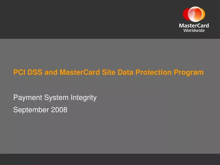 pci dss and mastercard site data protection program
