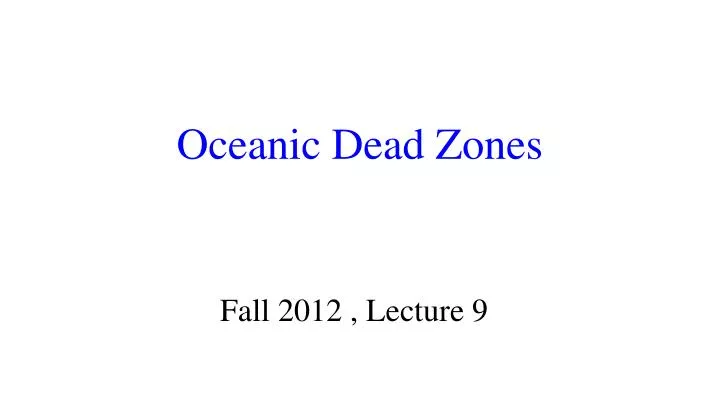 oceanic dead zones