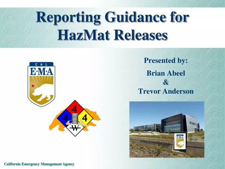 reporting guidance for hazmat releases