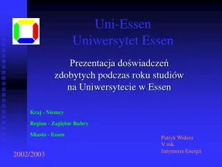 uni essen uniwersytet essen