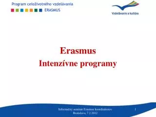 Erasmus Intenzívne programy