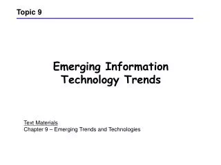 Emerging Information Technology Trends